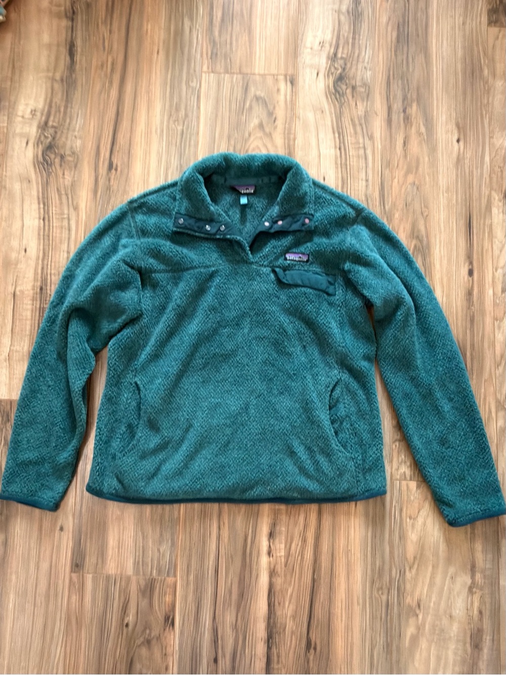 Patagonia Teal Fleece Snap Pullover Synchilla Style Outdoor Hiking L